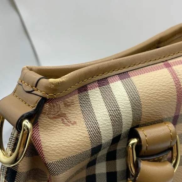 Burberry Beige and Black Check Shoulder Bag - Picture 5 of 15